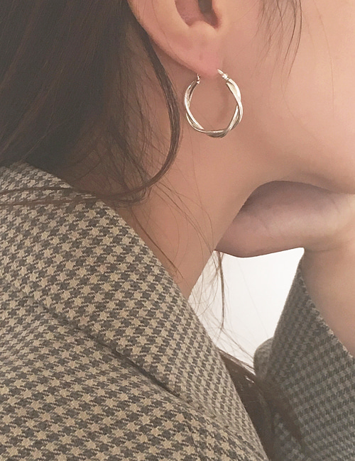silver 925 ascot earring