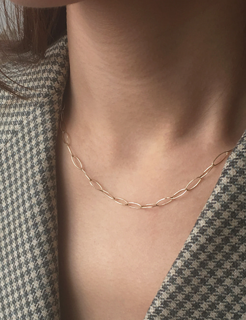 14k lauren net necklace